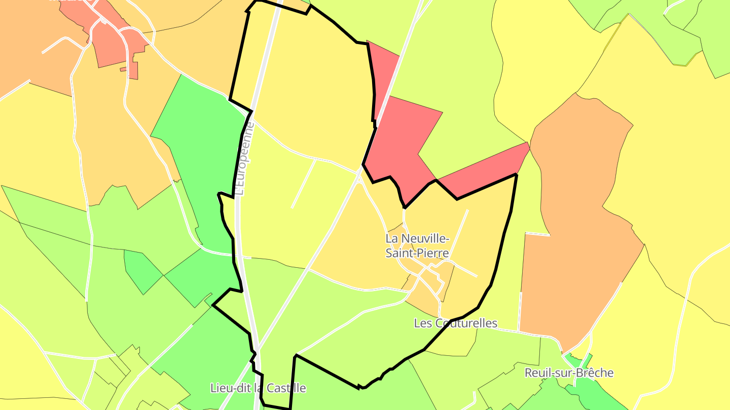 Carte des prix de l'immobilier La Neuville-Saint-Pierre