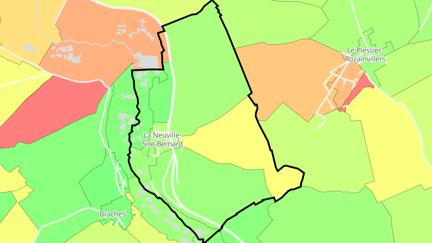 Carte des prix de l'immobilier La Neuville-Sire-Bernard