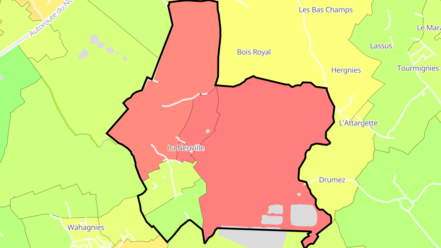 Carte des prix de l'immobilier La Neuville