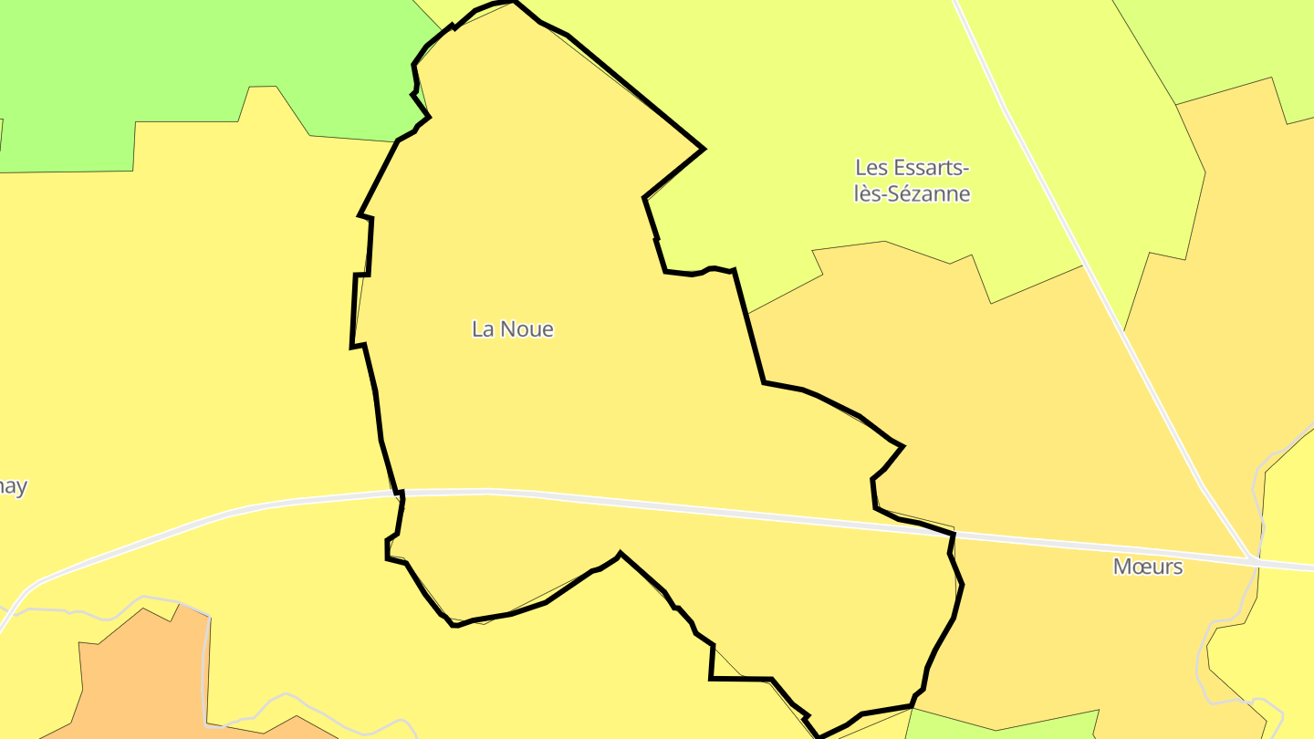 Carte des prix de l'immobilier La Noue