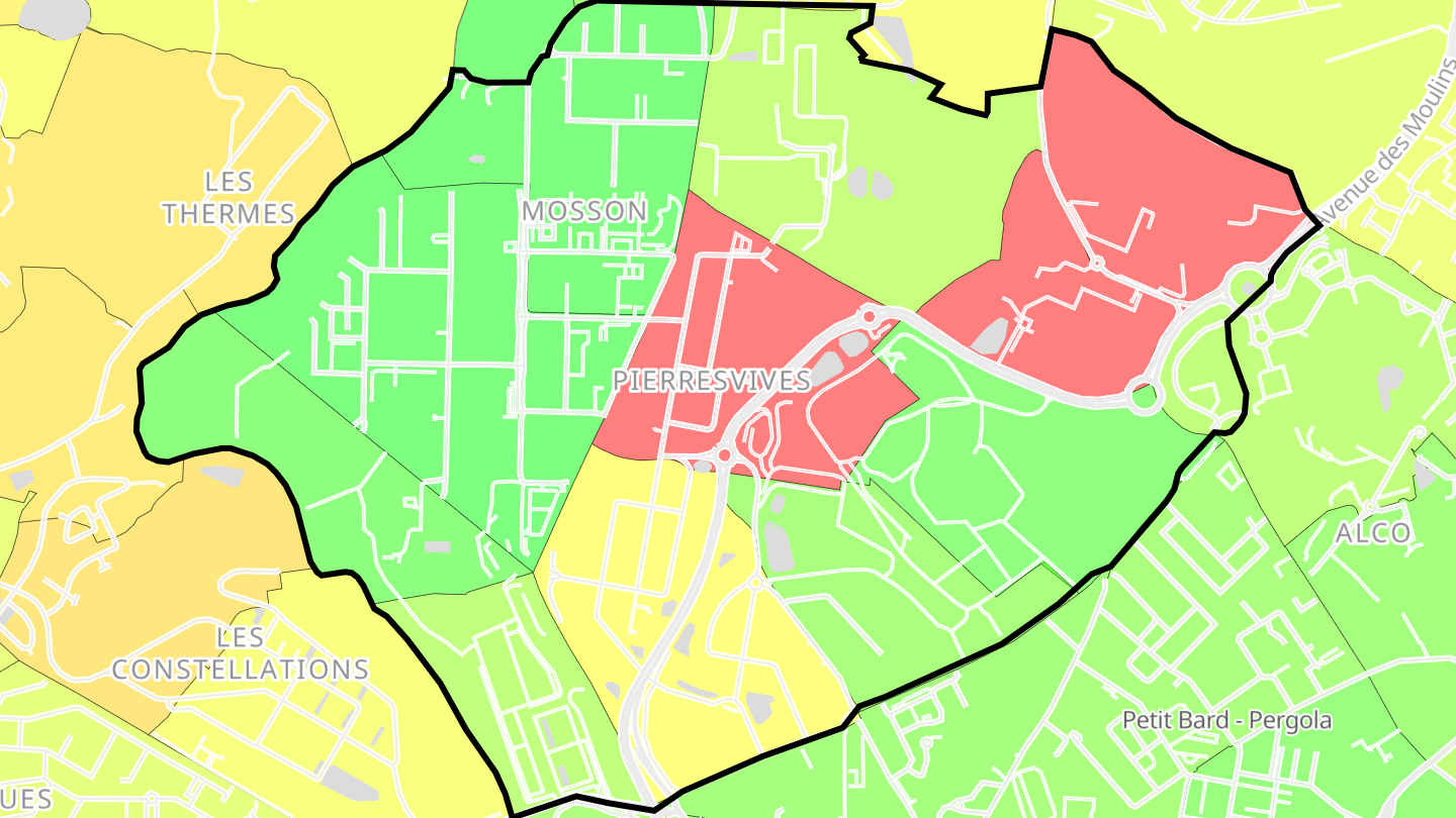 Carte des prix de l'immobilier La Paillade