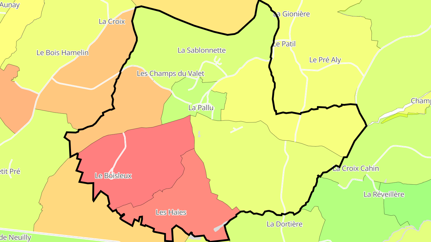 Carte des prix de l'immobilier La Pallu