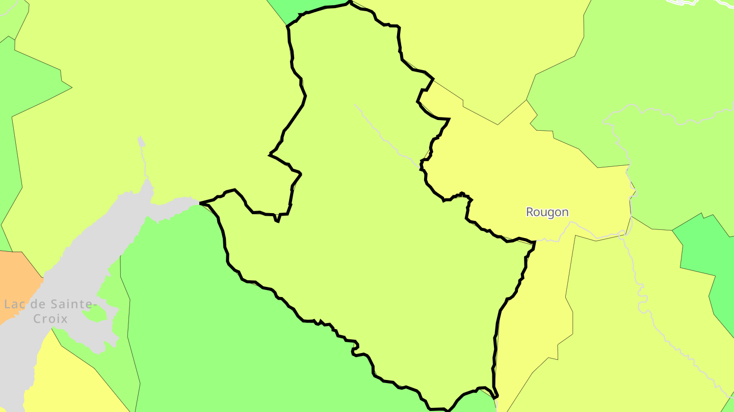 Carte des prix de l'immobilier La Palud-sur-Verdon