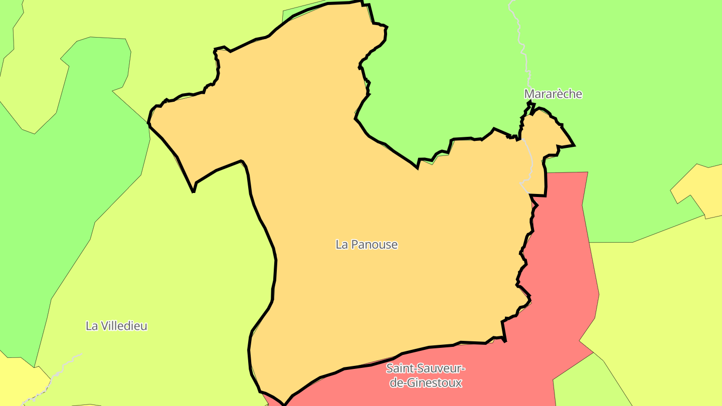 Carte des prix de l'immobilier La Panouse