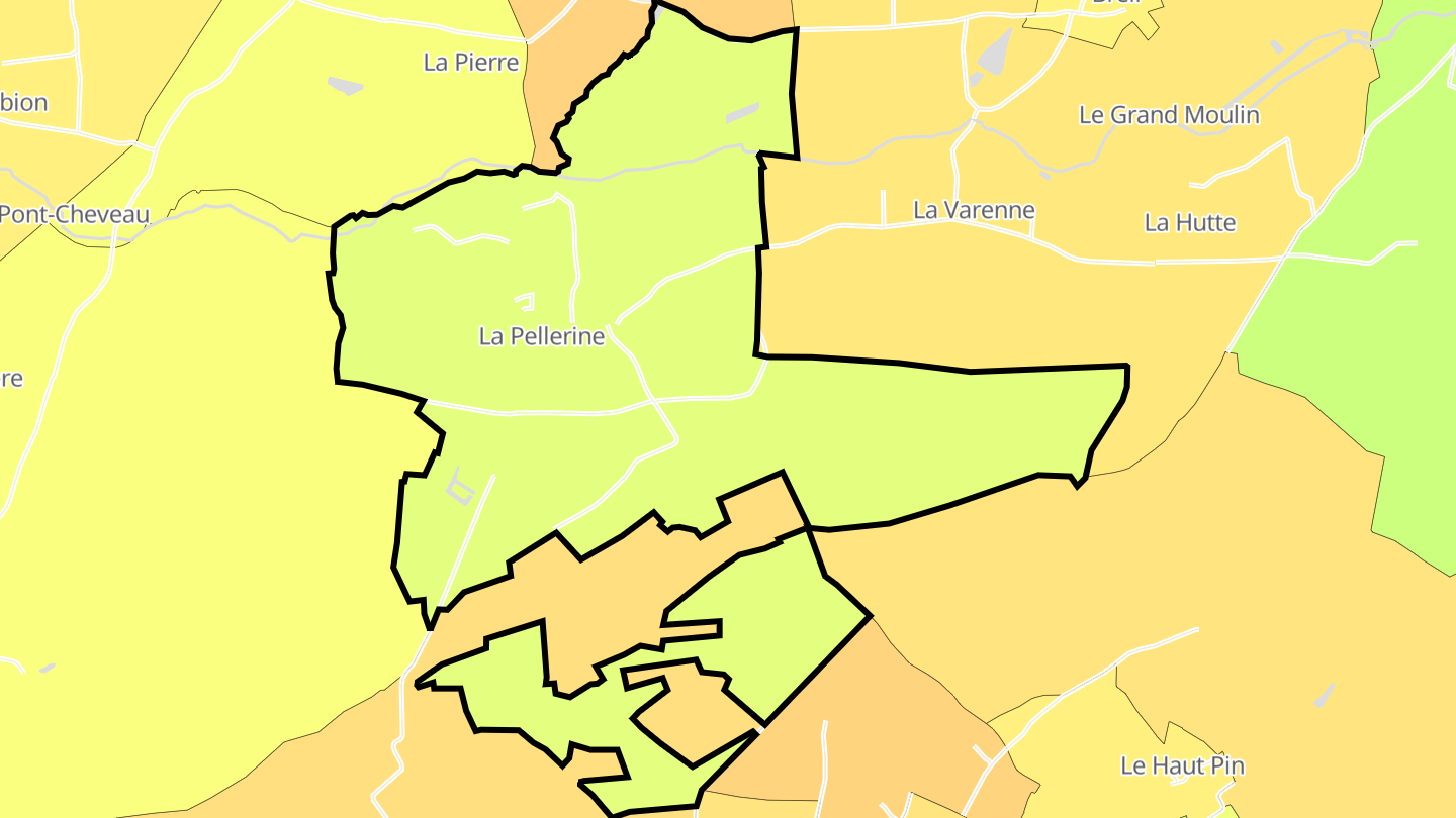 Carte des prix de l'immobilier La Pellerine