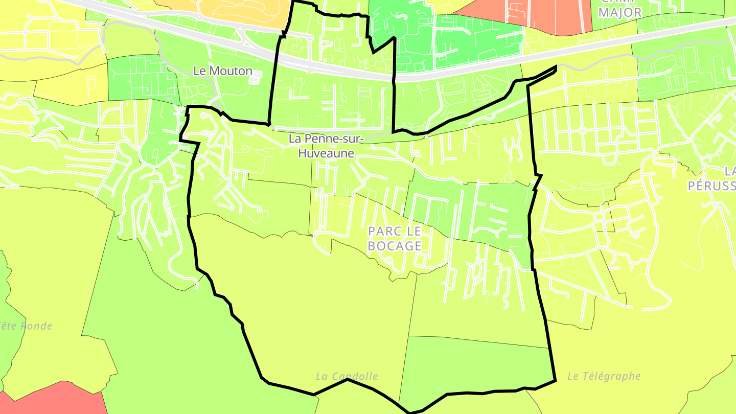 Carte des prix de l'immobilier La Penne-sur-Huveaune
