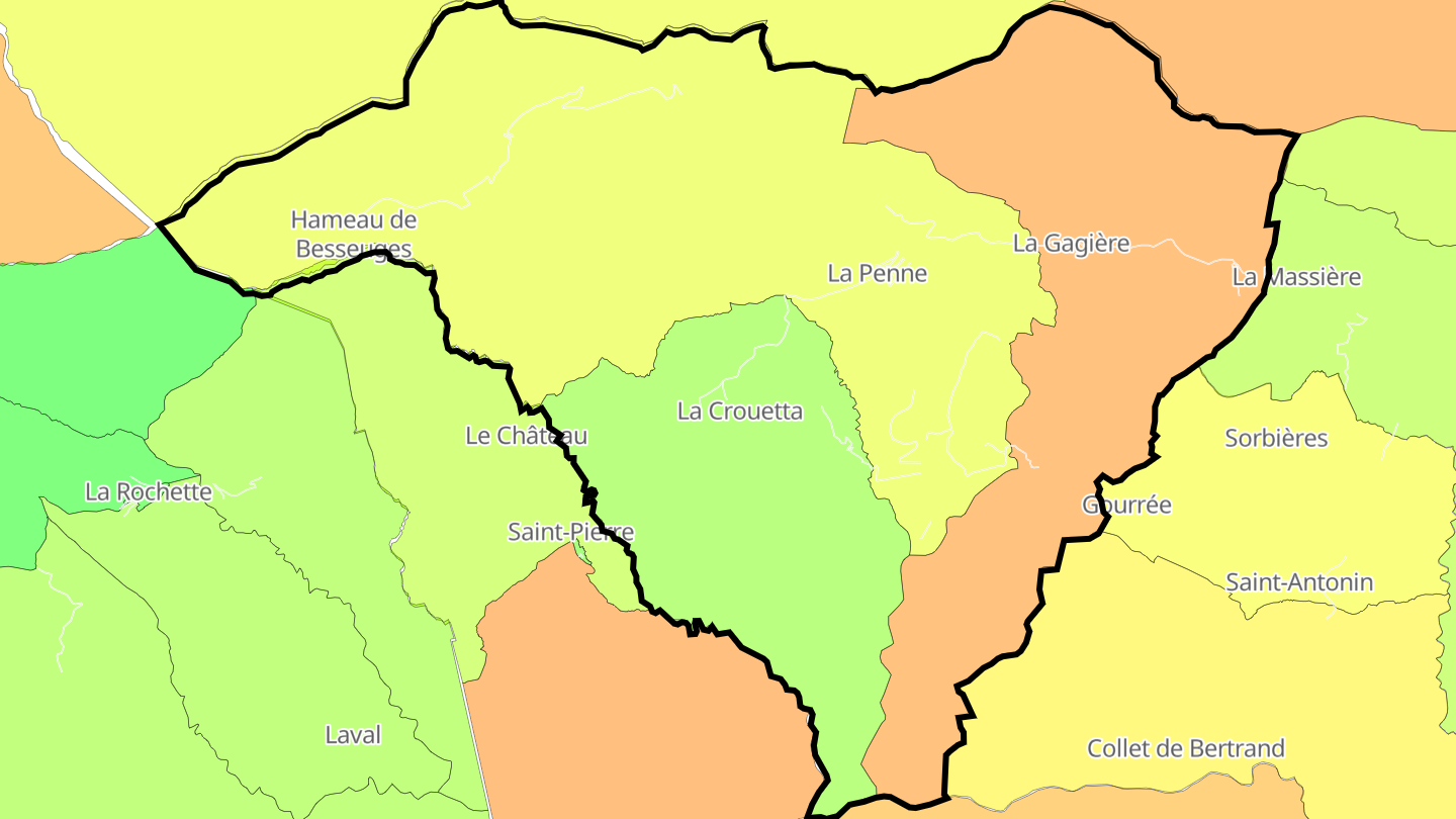 Carte des prix de l'immobilier La Penne