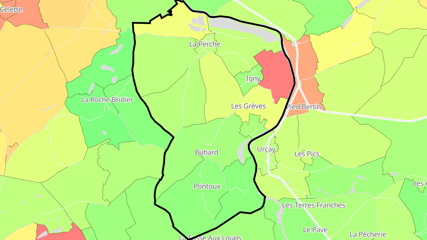 Carte des prix de l'immobilier La Perche