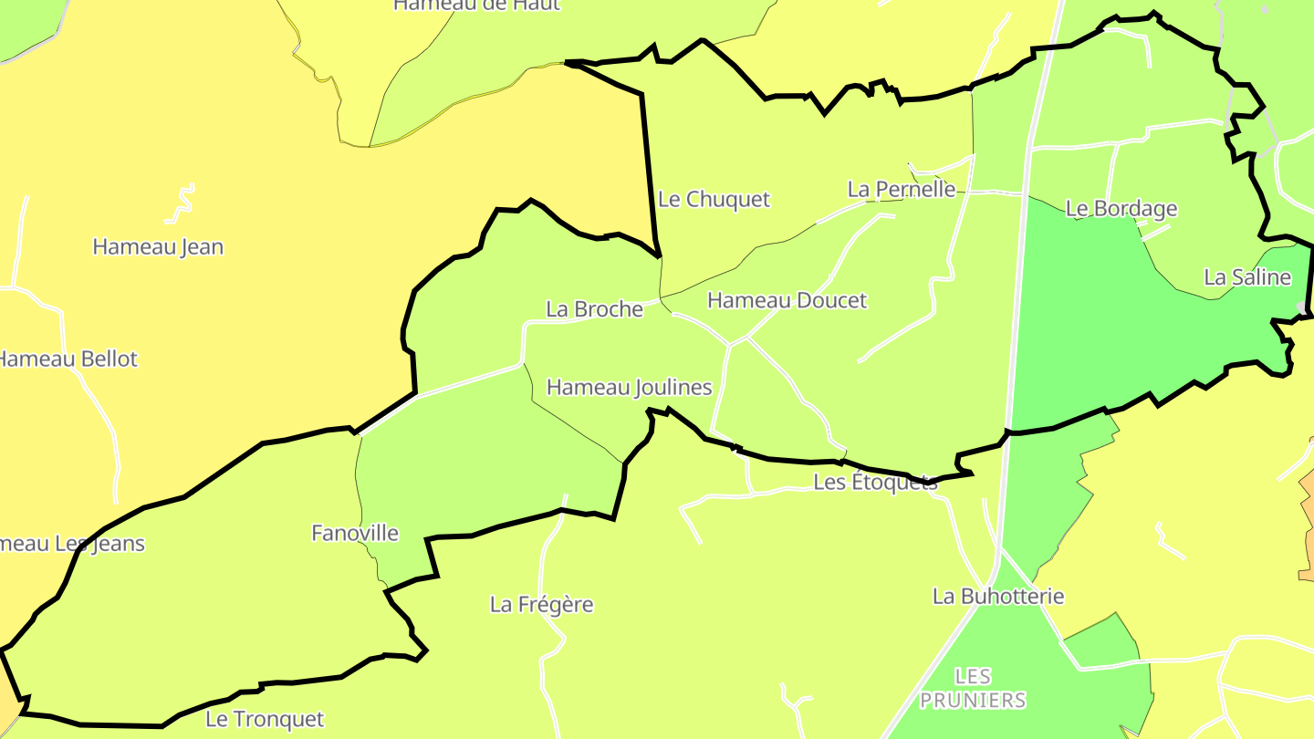 Carte des prix de l'immobilier La Pernelle