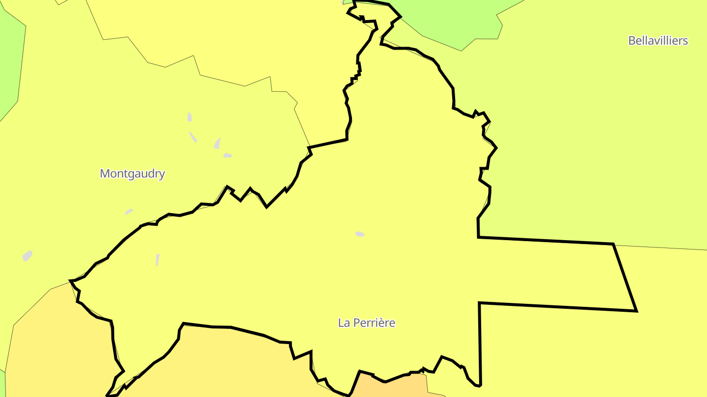 Carte des prix de l'immobilier La Perrière