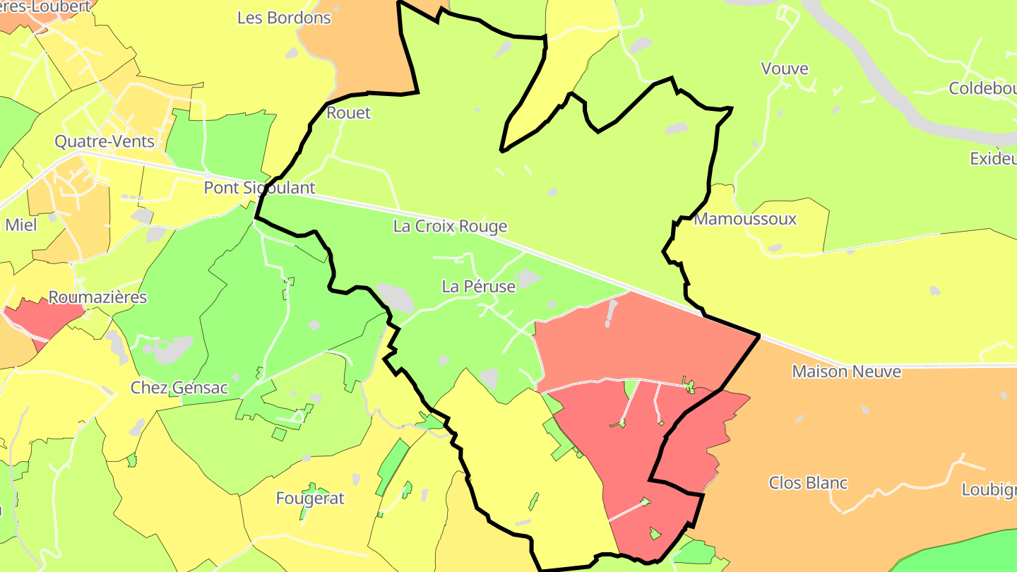 Carte des prix de l'immobilier La Péruse