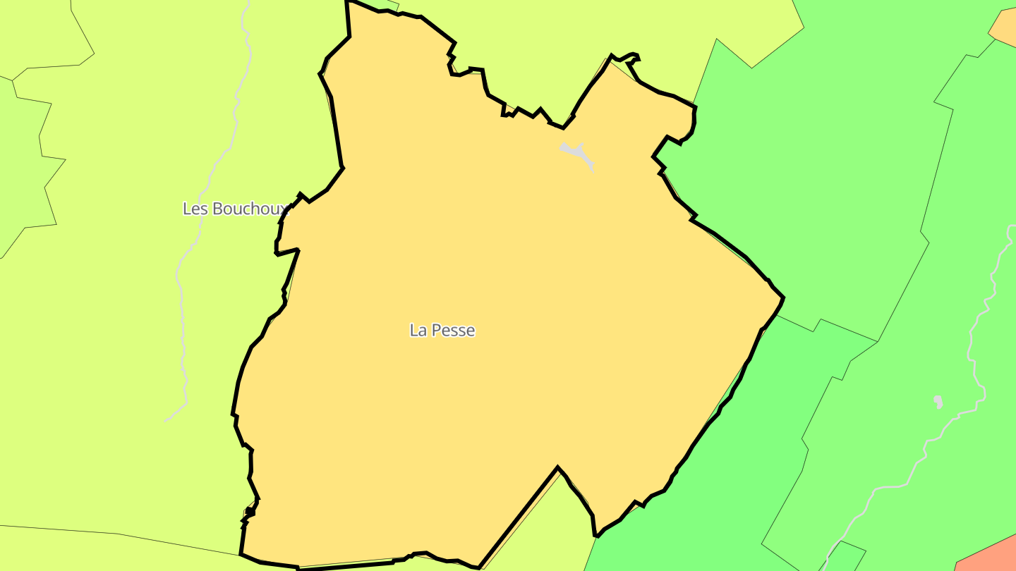 Carte des prix de l'immobilier La Pesse