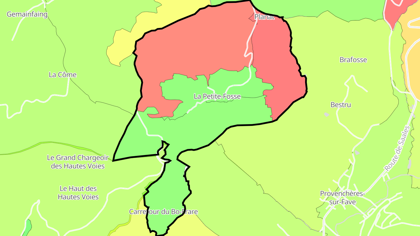 Carte des prix de l'immobilier La Petite-Fosse