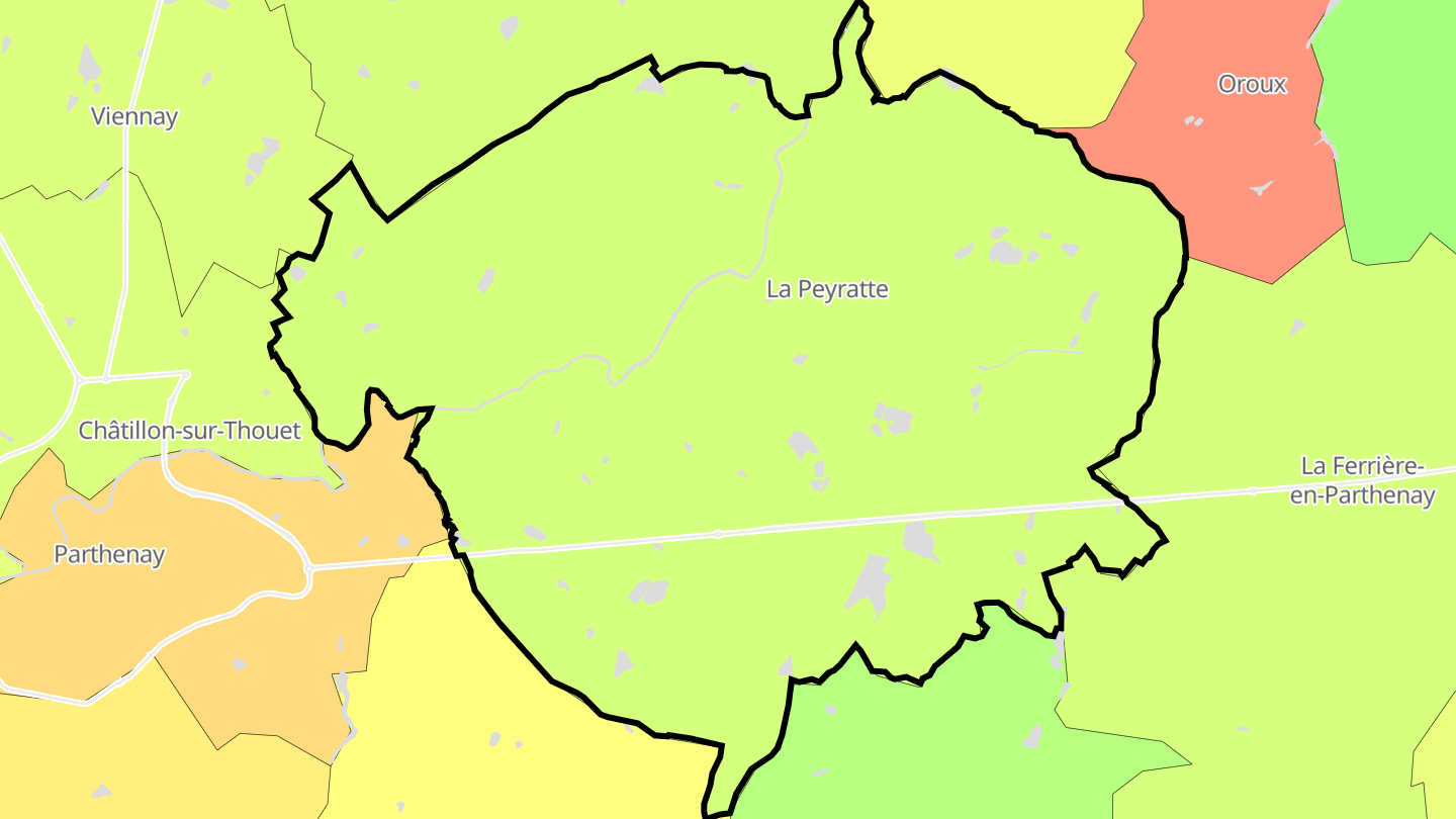 Carte des prix de l'immobilier La Peyratte