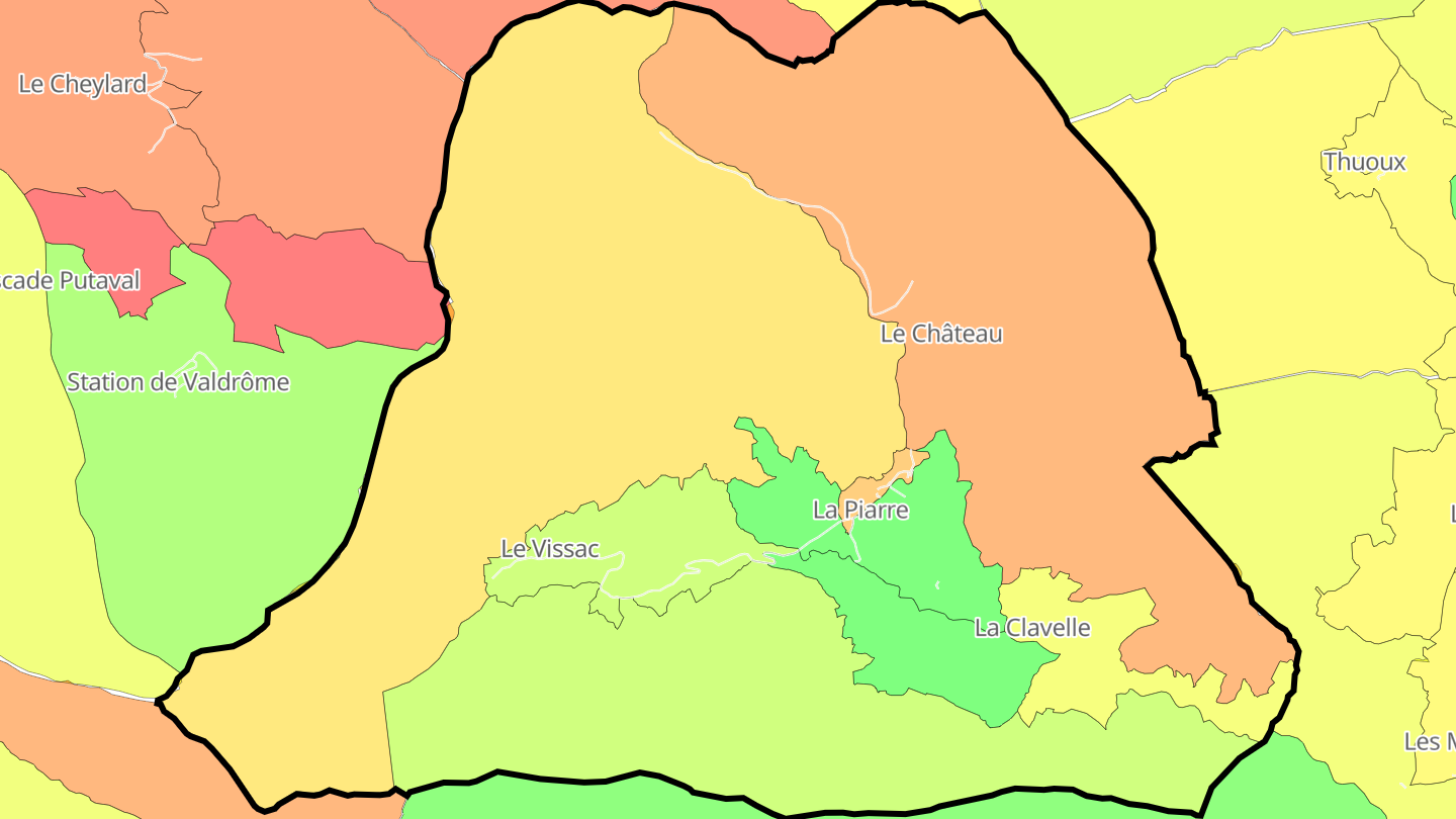 Carte des prix de l'immobilier La Piarre
