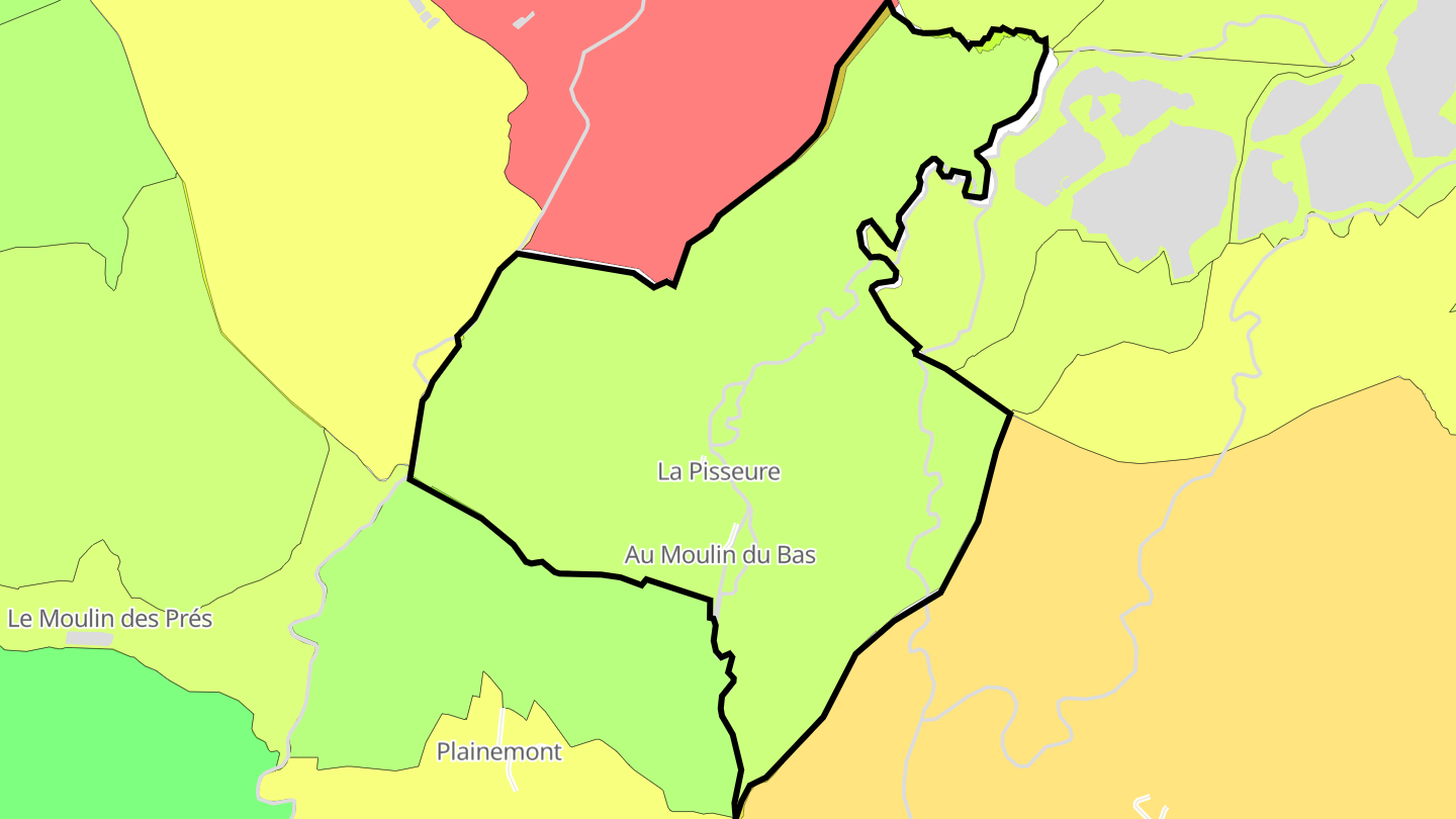 Carte des prix de l'immobilier La Pisseure