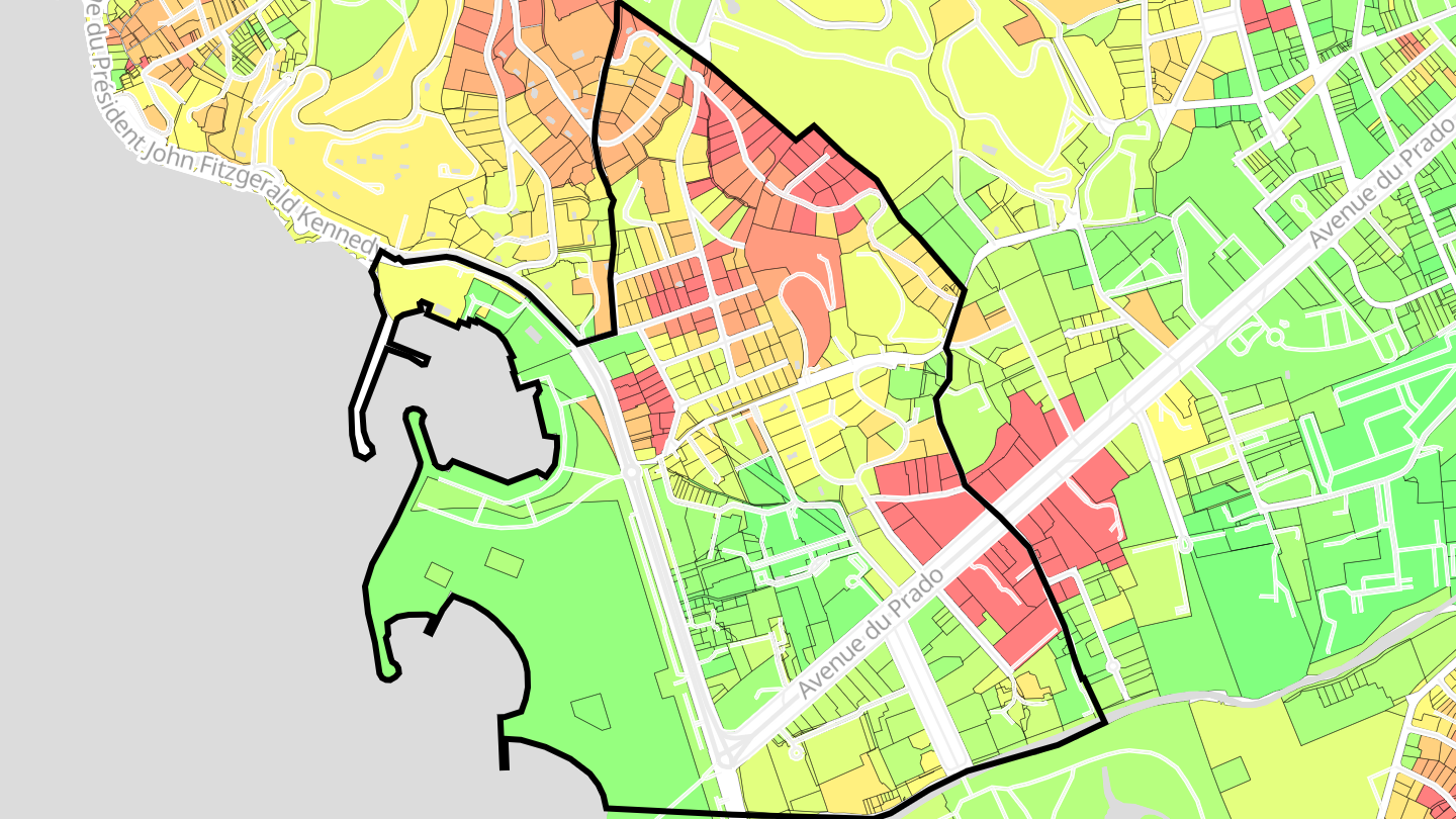 Carte des prix de l'immobilier La Plage
