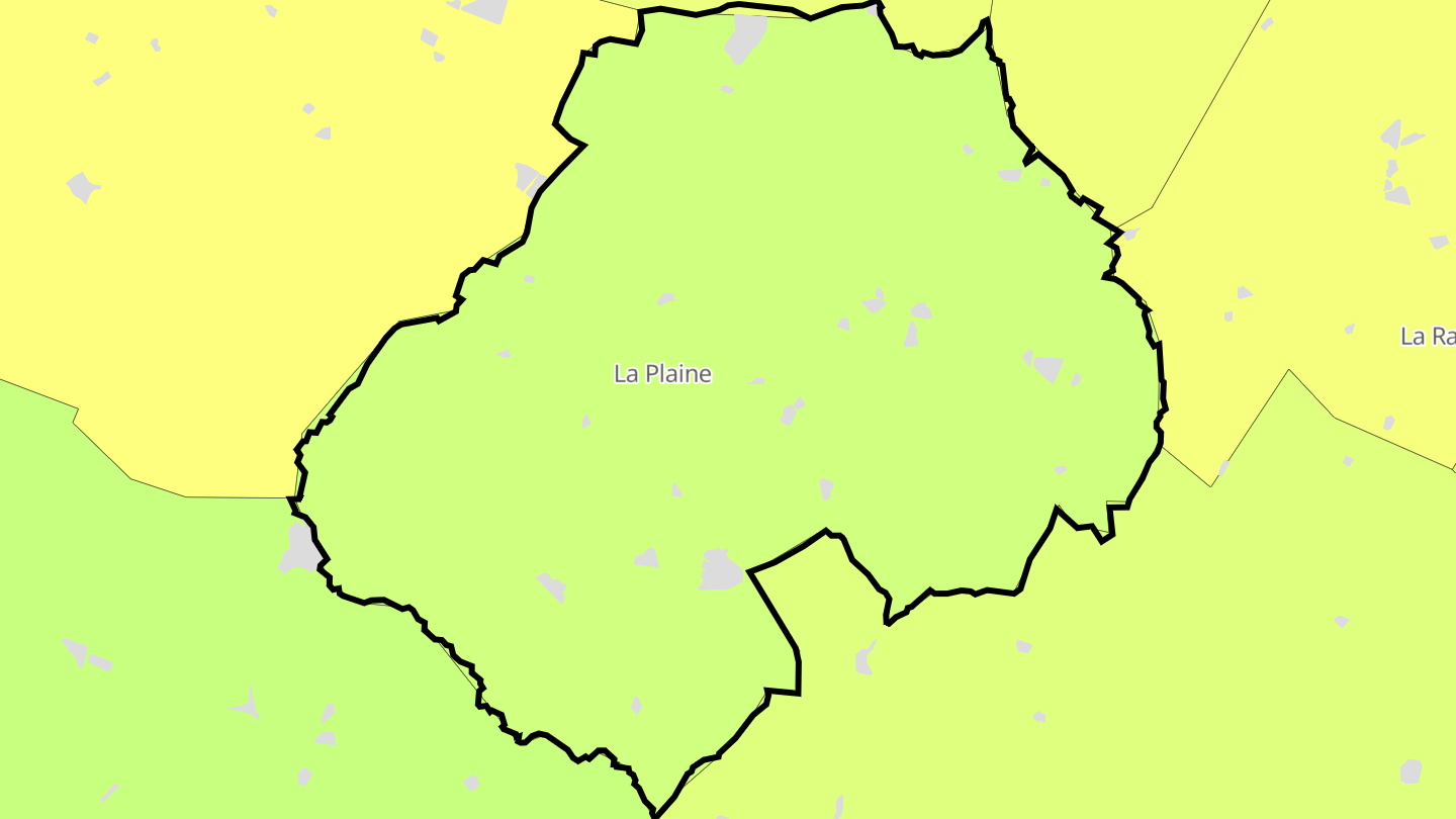 Carte des prix de l'immobilier La Plaine