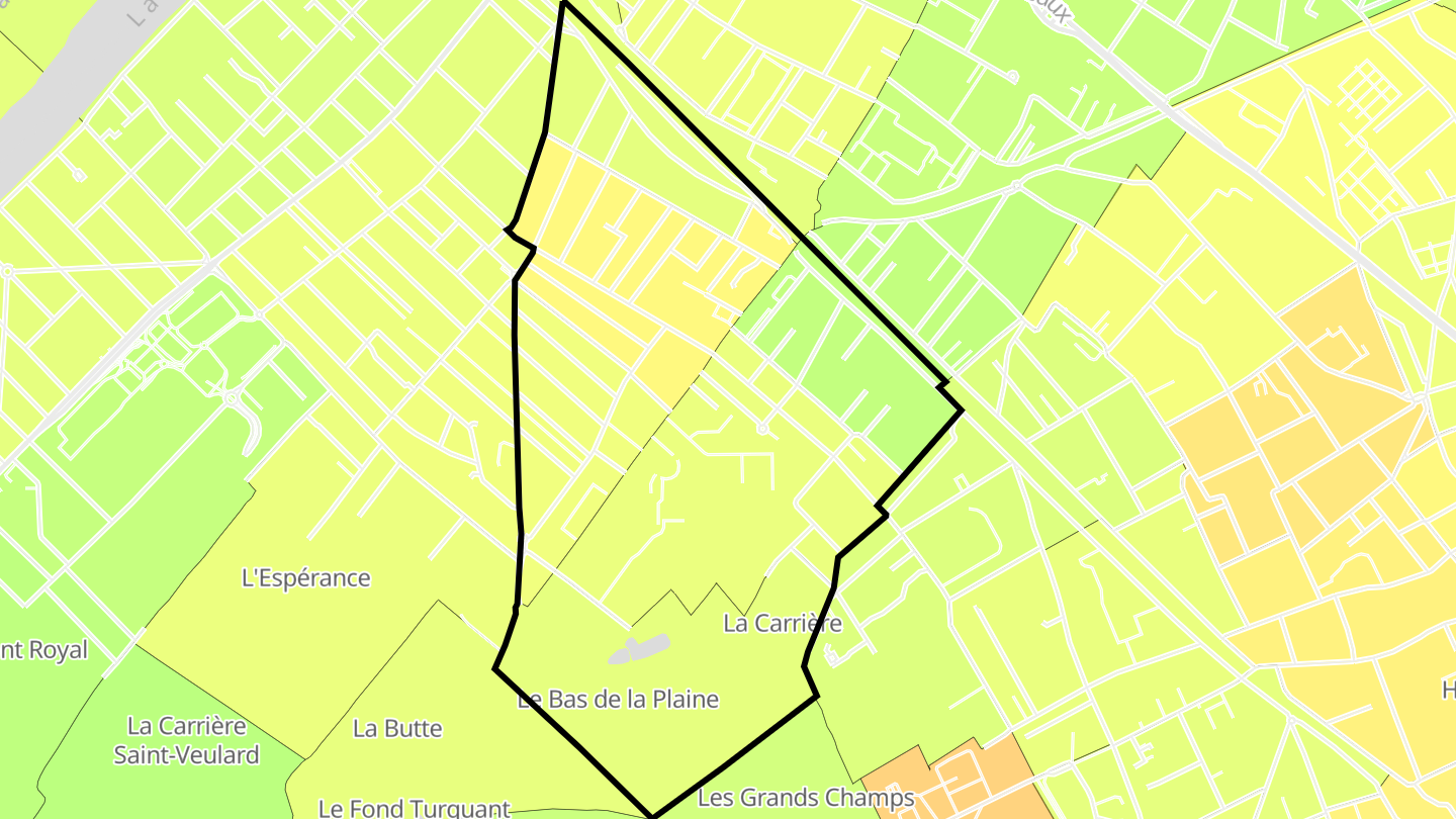 Carte des prix de l'immobilier La Plaine