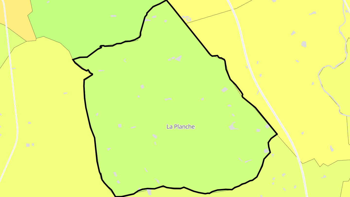 Carte des prix de l'immobilier La Planche