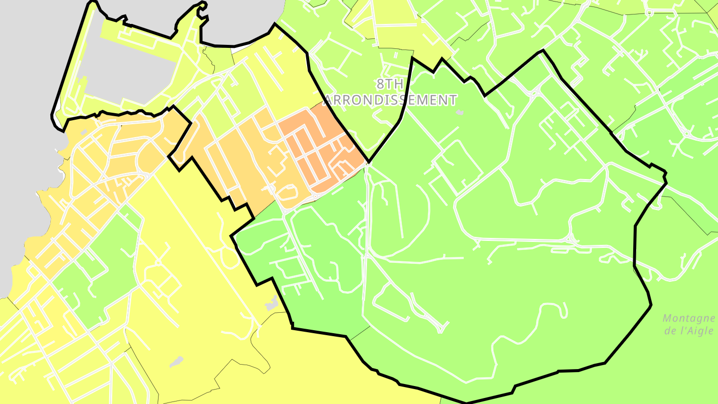 Carte des prix de l'immobilier La Pointe-Rouge