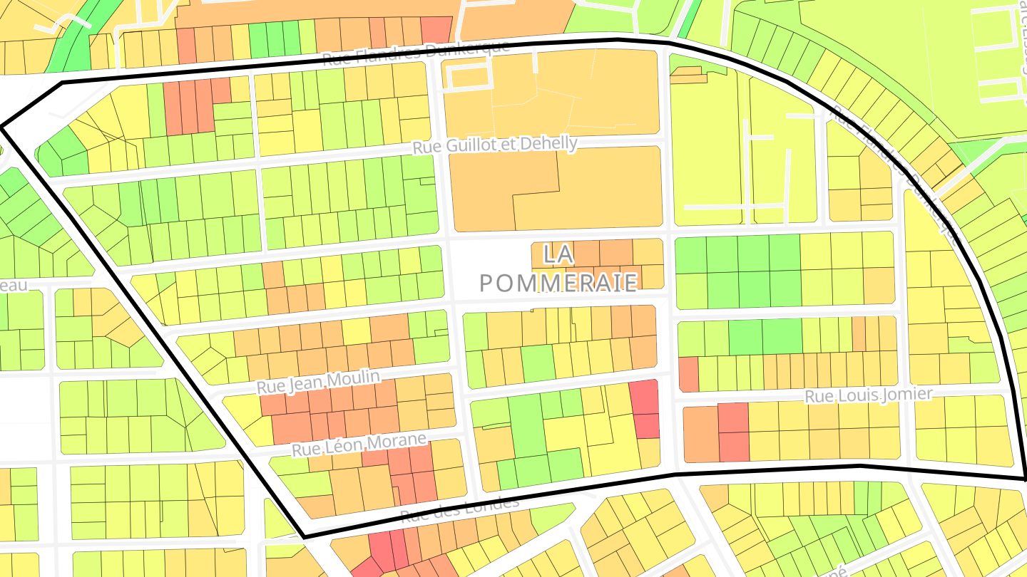 Carte des prix de l'immobilier La Pommeraie