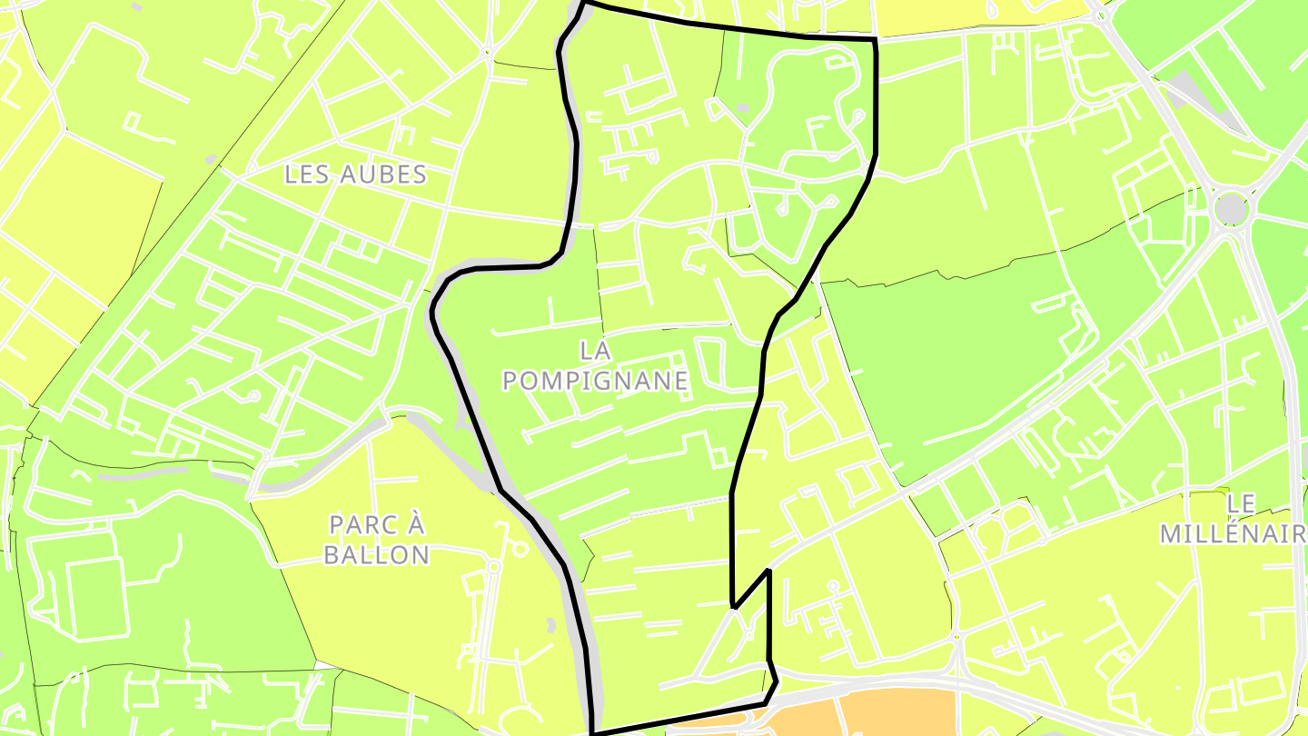 Carte des prix de l'immobilier La Pompignane