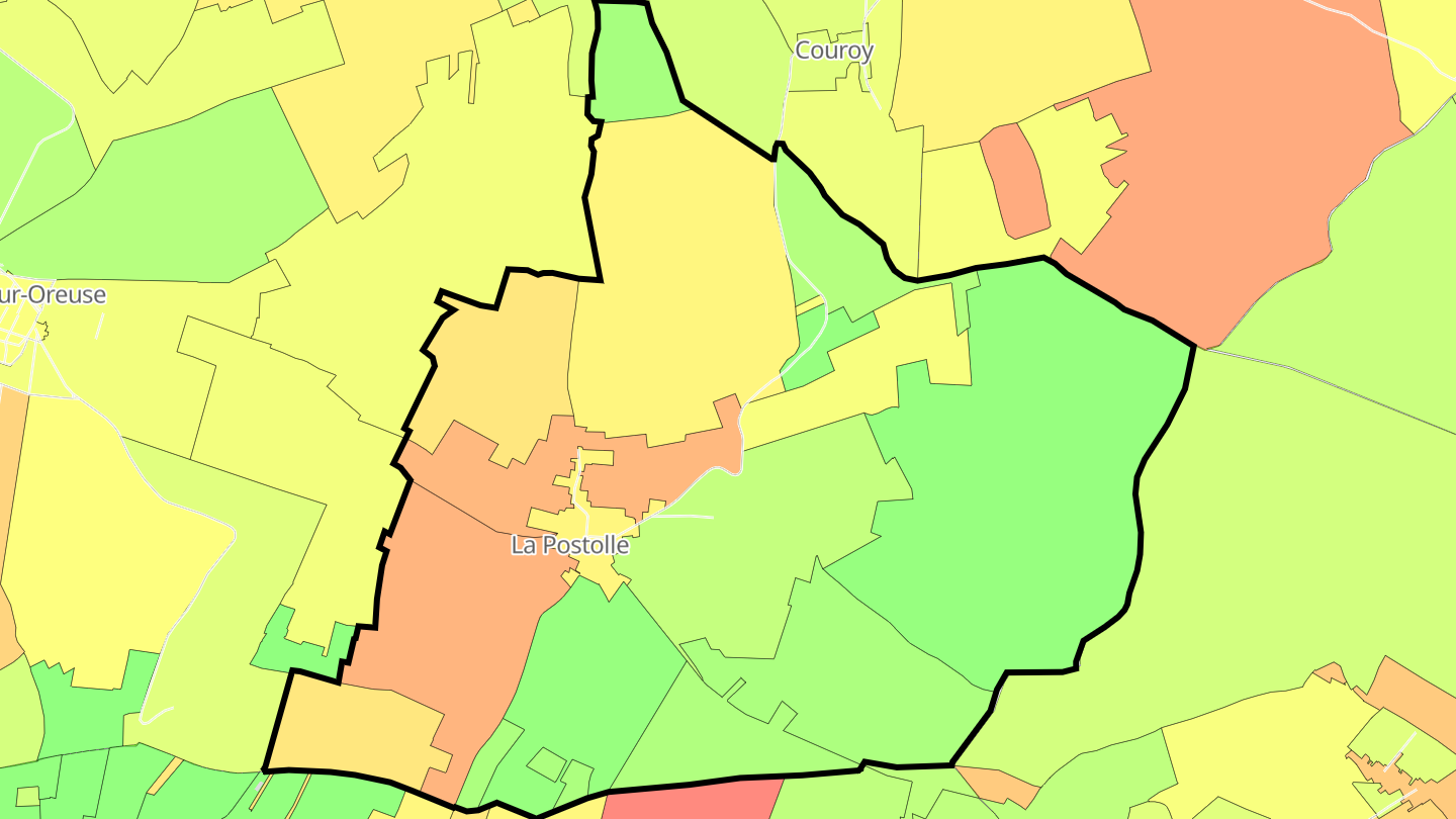Carte des prix de l'immobilier La Postolle