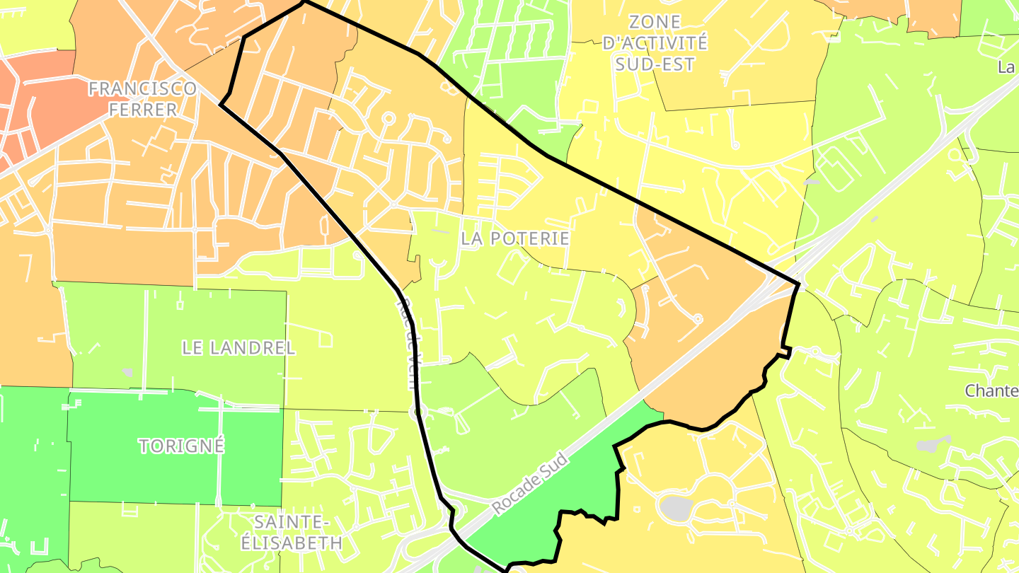 Carte des prix de l'immobilier La Poterie