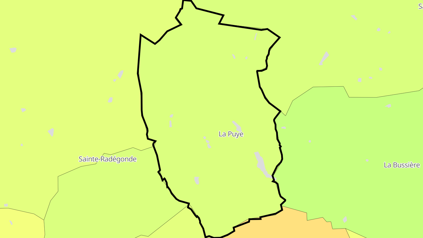 Carte des prix de l'immobilier La Puye
