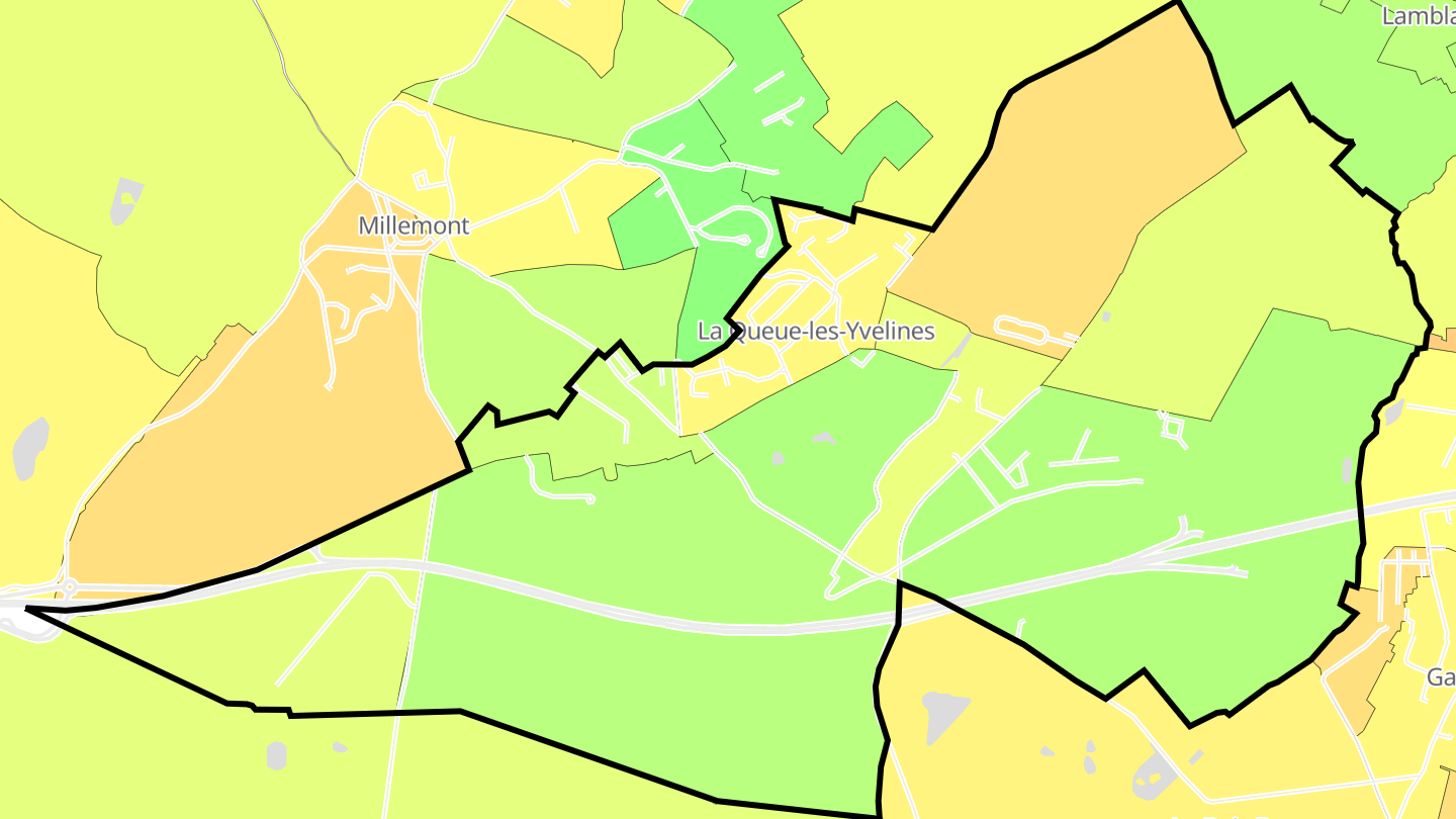 Carte des prix de l'immobilier La Queue-les-Yvelines