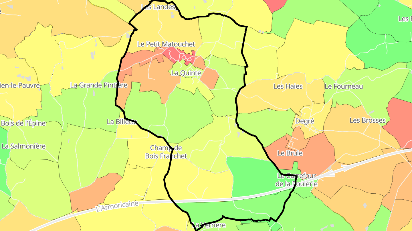 Carte des prix de l'immobilier La Quinte