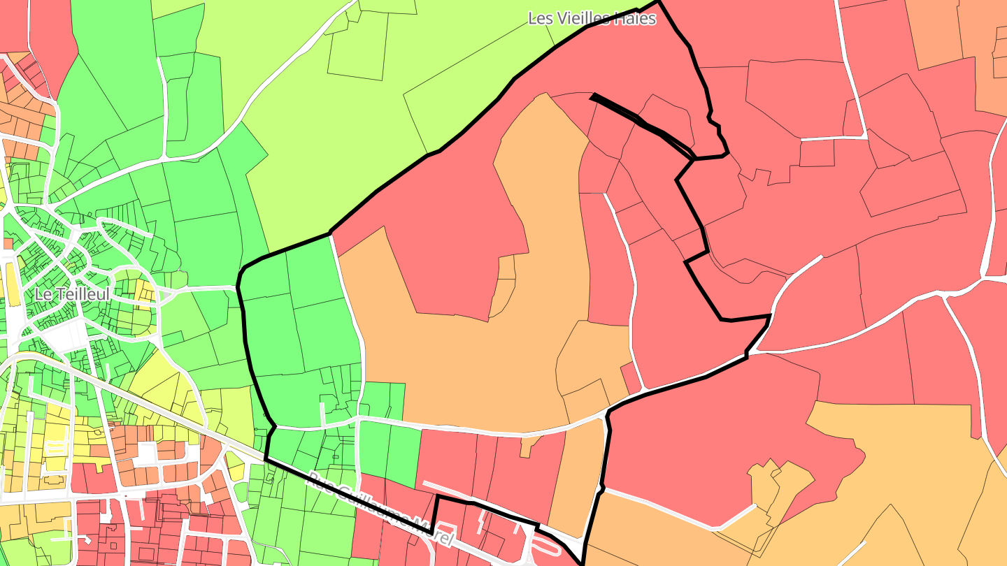 Carte des prix de l'immobilier La Rastière