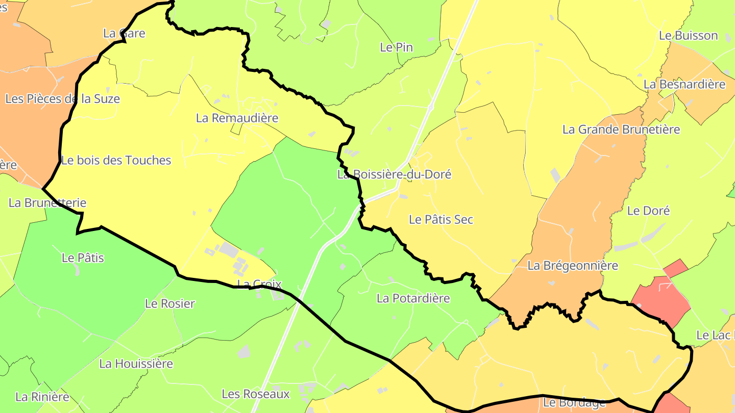 Carte des prix de l'immobilier La Remaudière