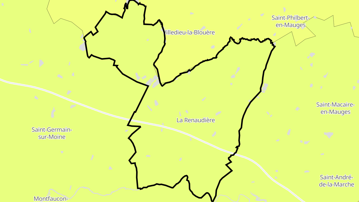 Carte des prix de l'immobilier La Renaudière