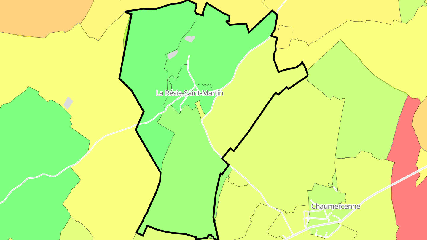 Carte des prix de l'immobilier La Résie-Saint-Martin