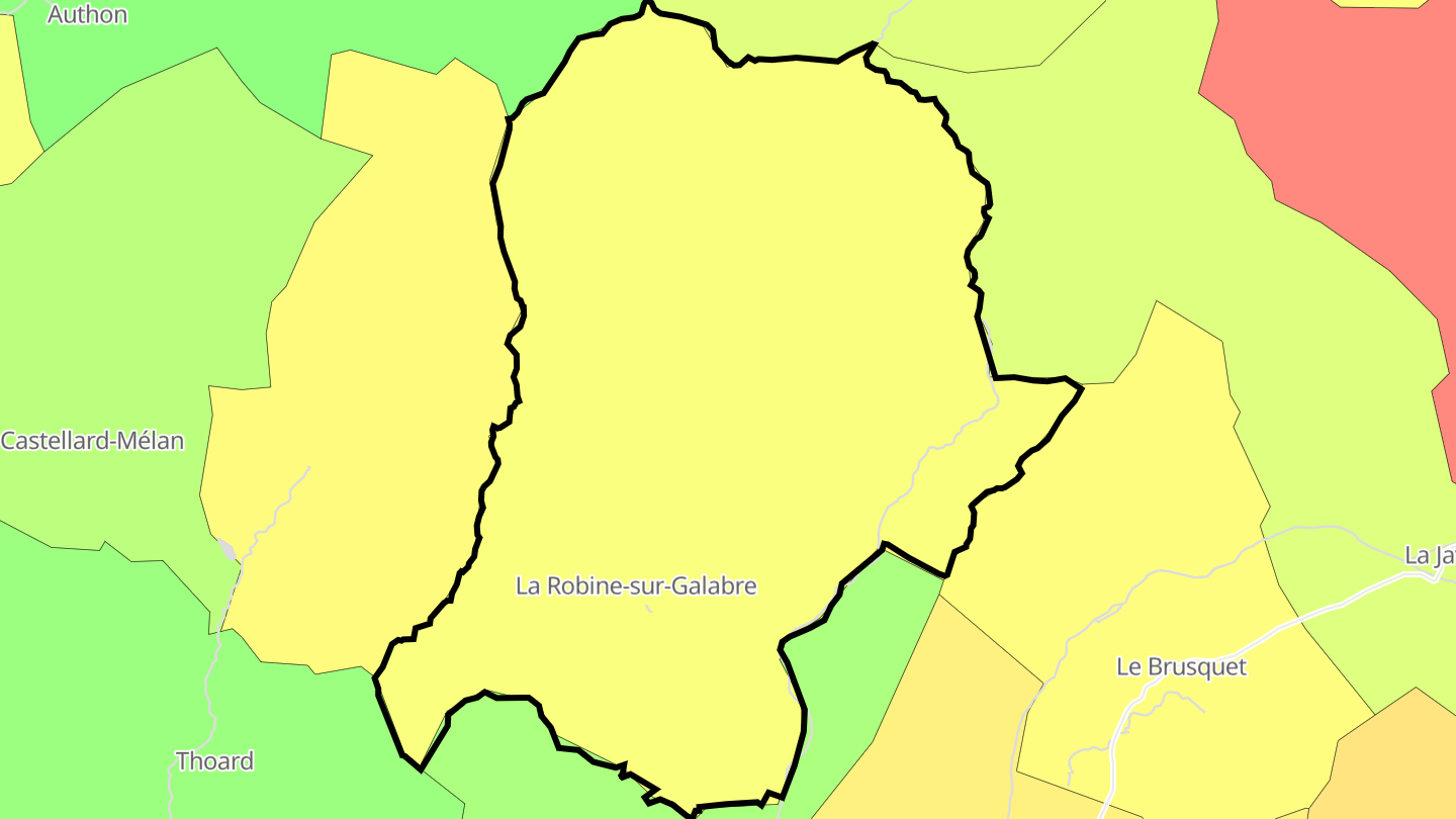 Carte des prix de l'immobilier La Robine-sur-Galabre