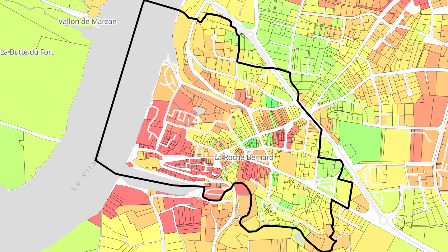 Carte des prix de l'immobilier La Roche-Bernard