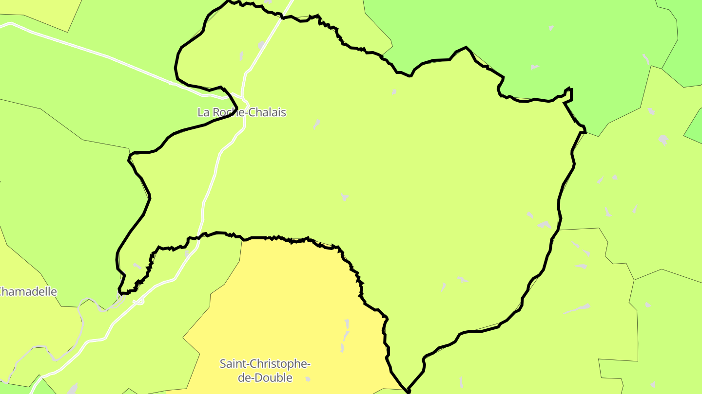 Carte des prix de l'immobilier La Roche-Chalais