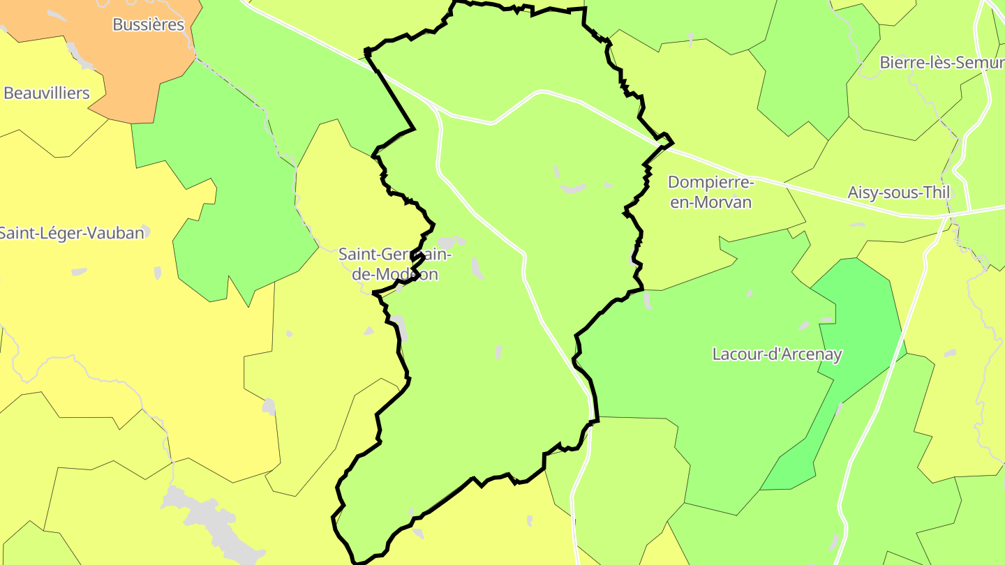 Carte des prix de l'immobilier La Roche-en-Brenil