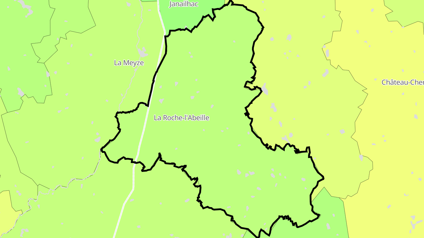 Carte des prix de l'immobilier La Roche-l'Abeille