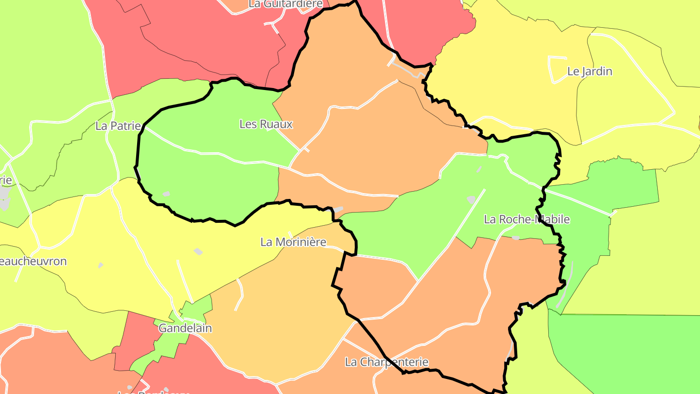 Carte des prix de l'immobilier La Roche-Mabile