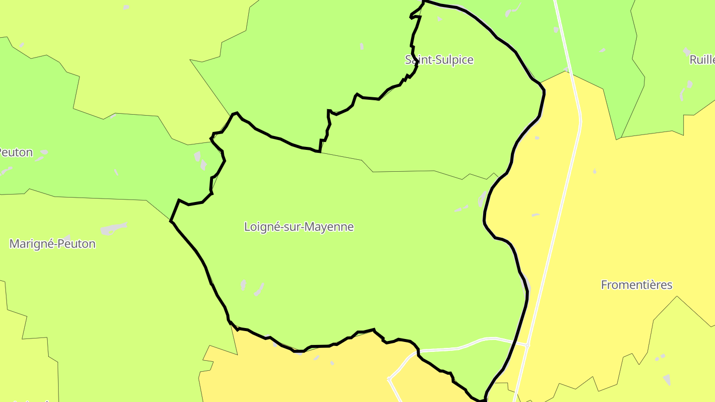 Carte des prix de l'immobilier La Roche-Neuville