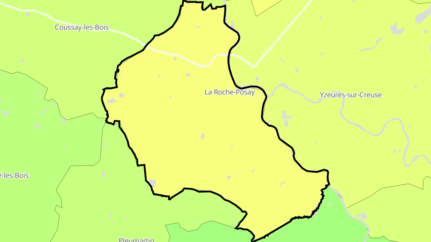 Carte des prix de l'immobilier La Roche-Posay