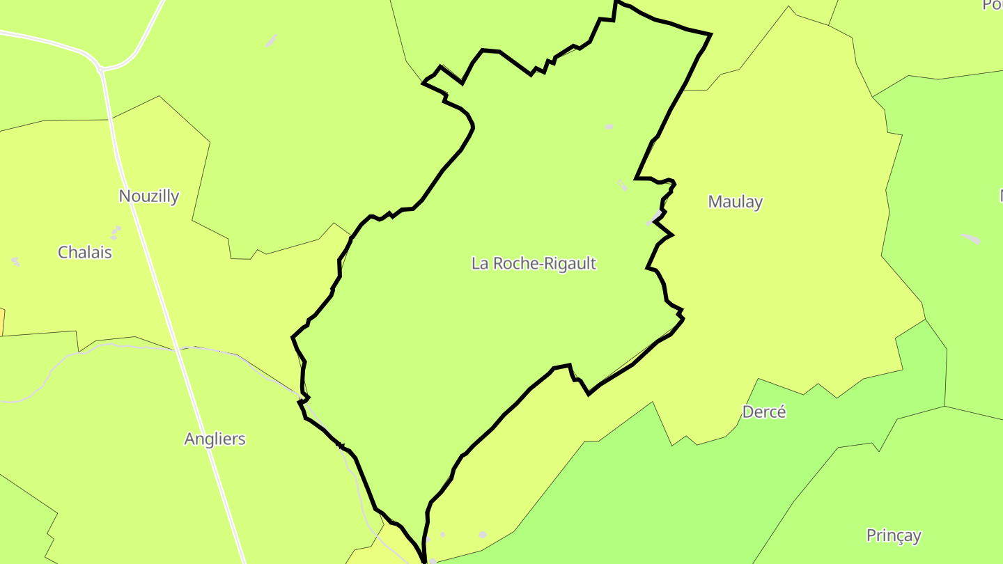 Carte des prix de l'immobilier La Roche-Rigault