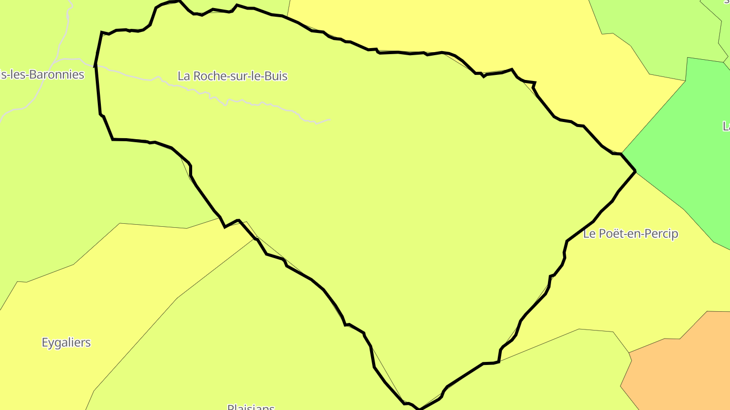 Carte des prix de l'immobilier La Roche-sur-le-Buis