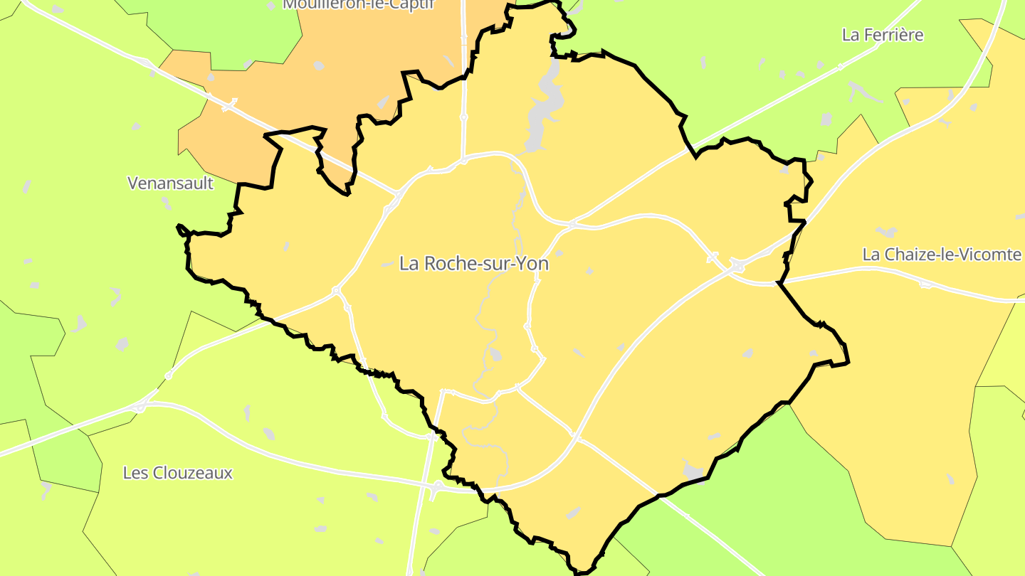 Carte des prix de l'immobilier La Roche-sur-Yon