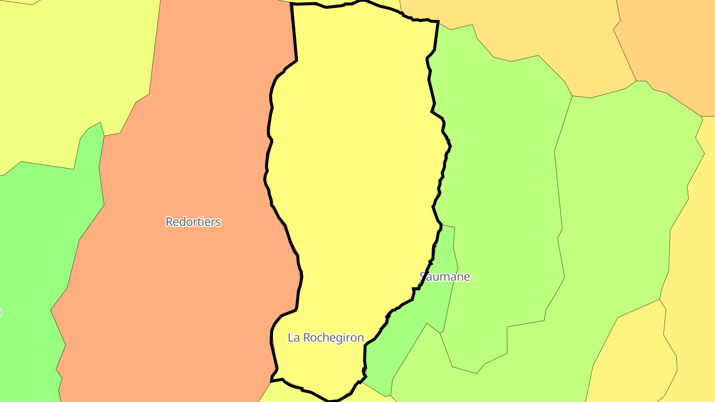 Carte des prix de l'immobilier La Rochegiron
