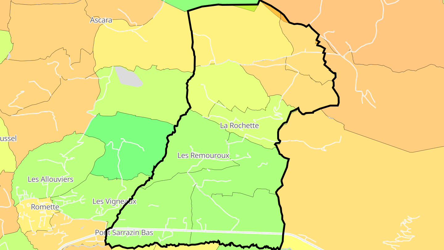 Carte des prix de l'immobilier La Rochette
