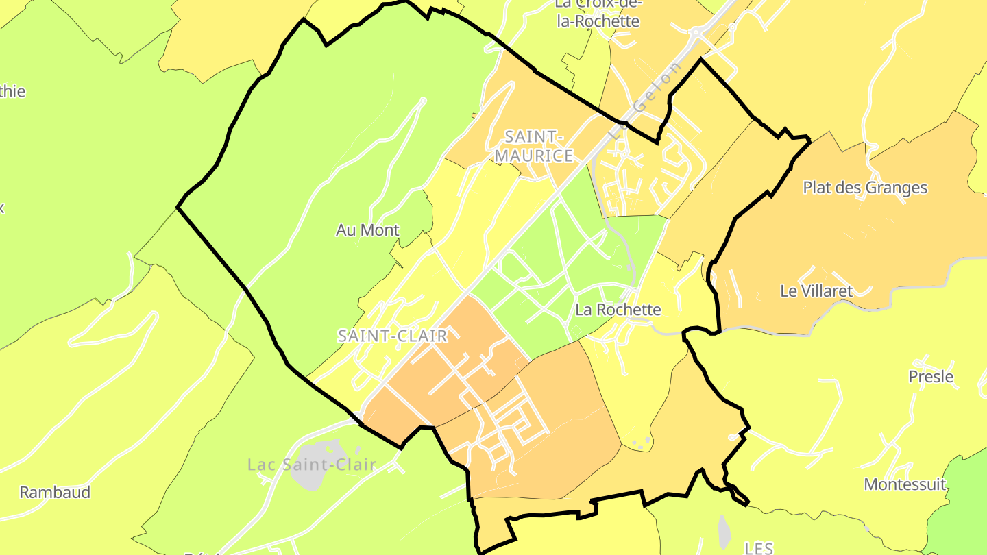 Carte des prix de l'immobilier La Rochette
